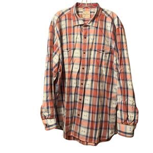 Tommy Bahama Long Sleeve Button Down in Red, Blue and White Size XX Large